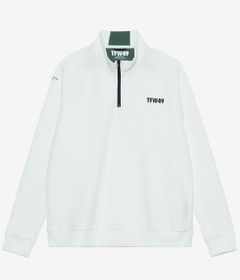 MOCK NECK HALF ZIP L/S TEE | ハーフジップ | モックネックTシャツ | ホワイト | メンズ | ゴルフウェア