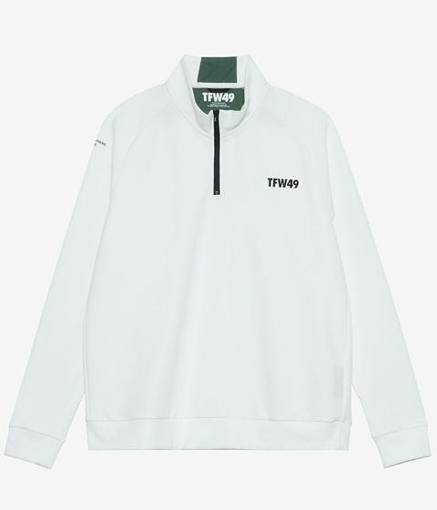 MOCK NECK HALF ZIP L/S TEE | ハーフジップ | モックネックTシャツ | ホワイト | メンズ | ゴルフウェア