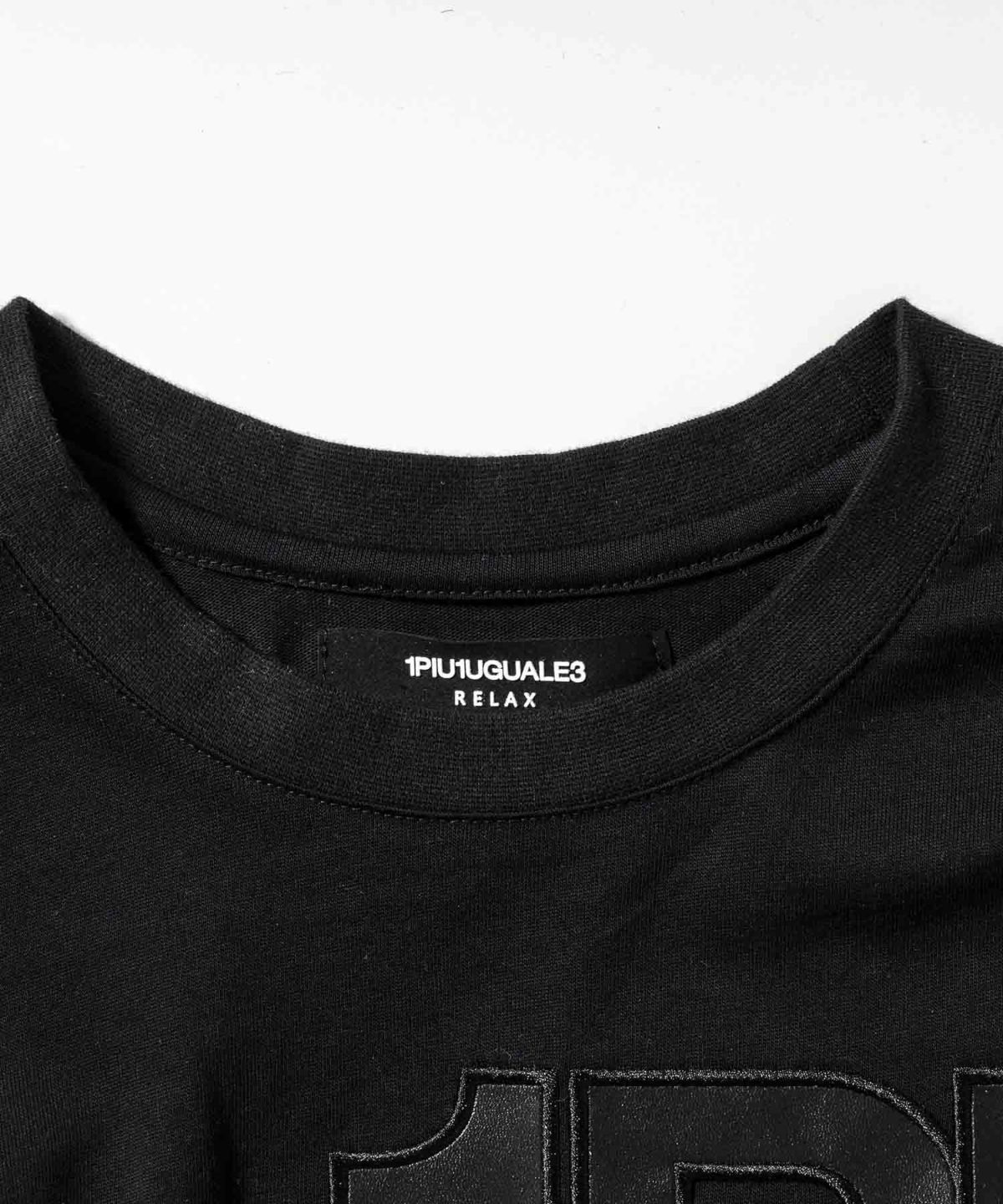 フェイクレザーロゴロングT | Tシャツ | ブラック | メンズ