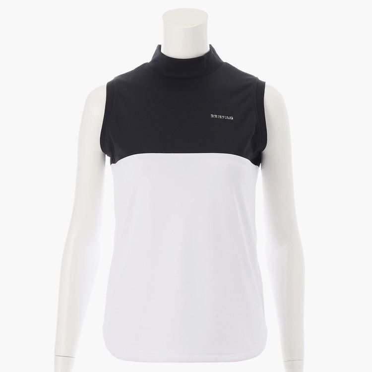 WOMENS BI-COLOR NO SLEEVE HIGH NECK | ハイネックシャツ | ブラック | レディース | ゴルフウェア