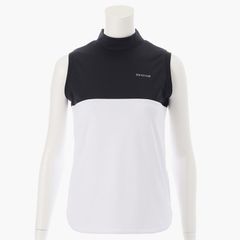 WOMENS BI-COLOR NO SLEEVE HIGH NECK | ハイネックシャツ | ブラック | レディース | ゴルフウェア