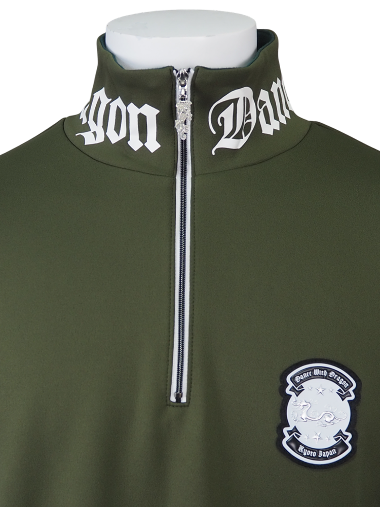 KARUISHIジップモック | ハーフジップ | カーキ | メンズ | ゴルフウェア