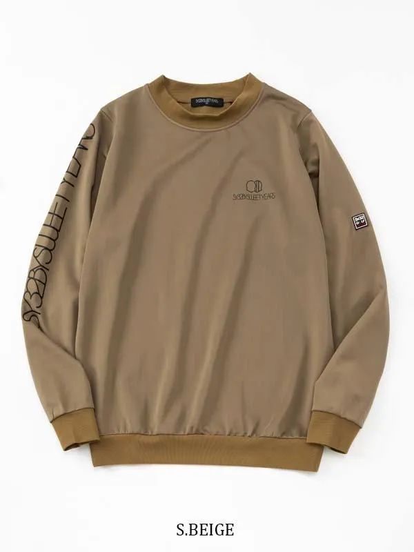 BACK STRIPE WAVE L/S MOCK | モックネック | 長袖Tシャツ | ベージュ | メンズ | ゴルフウェア