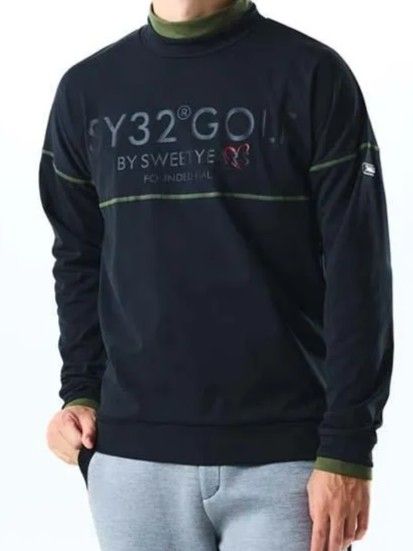 ULTRA LIGHT BACK BRUSHED MOCK SWEAT | モックネック | 長袖Tシャツ | ブラック | メンズ | ゴルフウェア