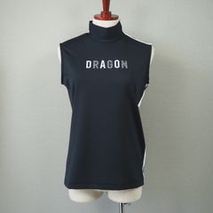 サイドラインハイネック | モックネック ノースリーブ Tシャツ | レディース ゴルフウェア | BLACK ブラック (019)