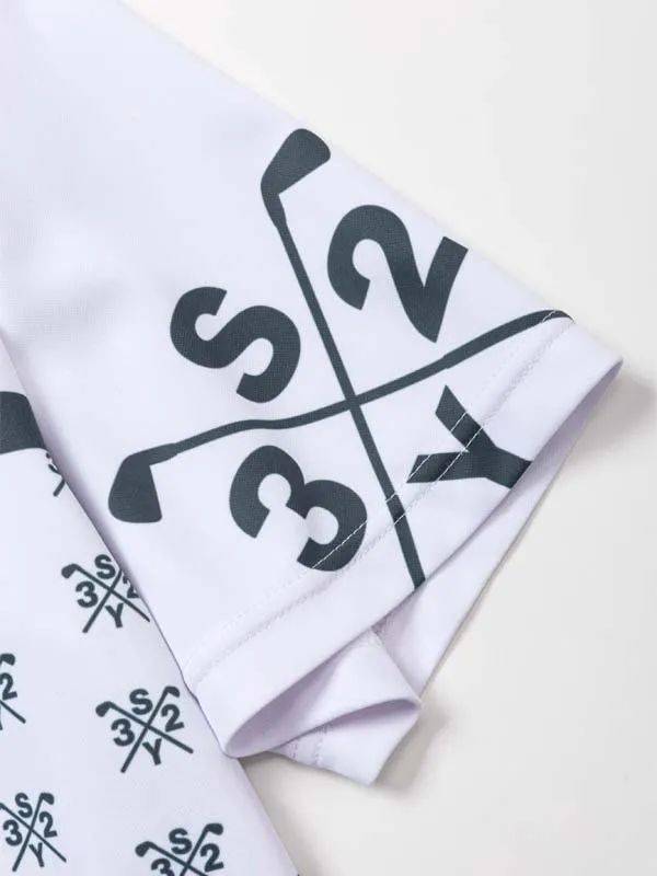 GRAPHIC CROSS LOGO MOCK | モックネックシャツ | ホワイト | メンズ | ゴルフウェア