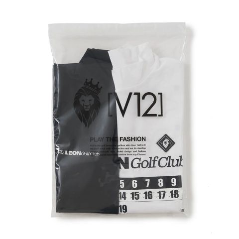 LEON GC set A | ポロシャツ×モックネック  2枚セット| ブラック×ホワイト | メンズ | ゴルフウェア