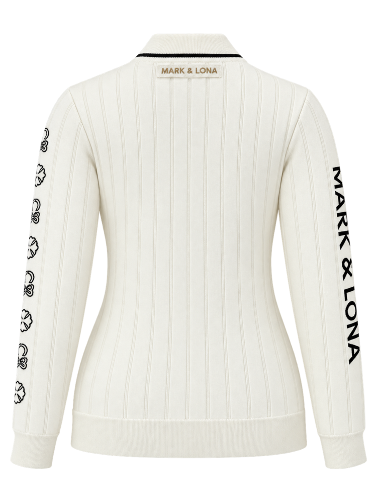 Lurex Rib Mock Neck Knit | セーター | ホワイト | レディース | ゴルフウェア