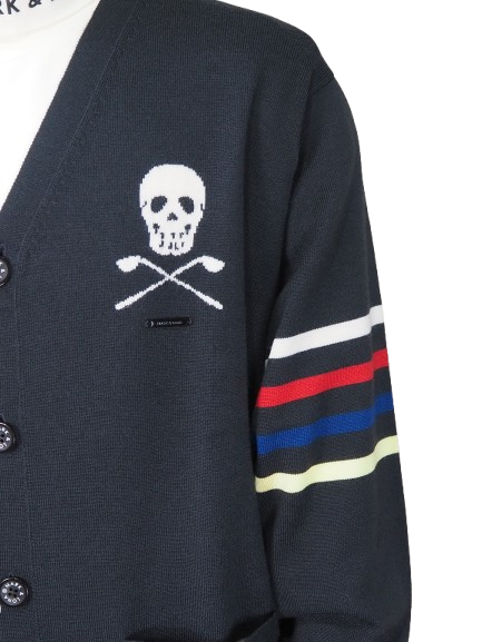 Quadro Silky Wool Cardigan | カーディガン | チャコール | メンズ | ゴルフウェア