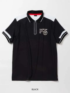 DRY TRICOT MESH ZIP UP POLO | ポロシャツ | ブラック | メンズ | ゴルフウェア