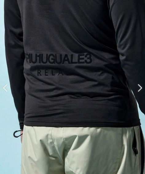 裏起毛クルーネックロゴロングTシャツ / スノーボード / スノーウェア /インナー | アンダーウェア | ブラック | メンズ | ゴルフウェア