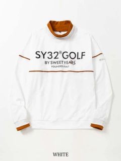 ULTRA LIGHT BACK BRUSHED MOCK SWEAT | モックネック | 長袖Tシャツ | ホワイト | メンズ | ゴルフウェア