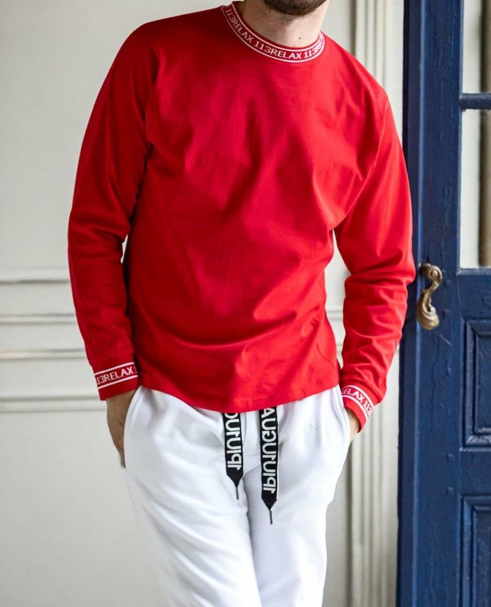 ネックロゴロングTシャツ | Tシャツ | レッド | メンズ