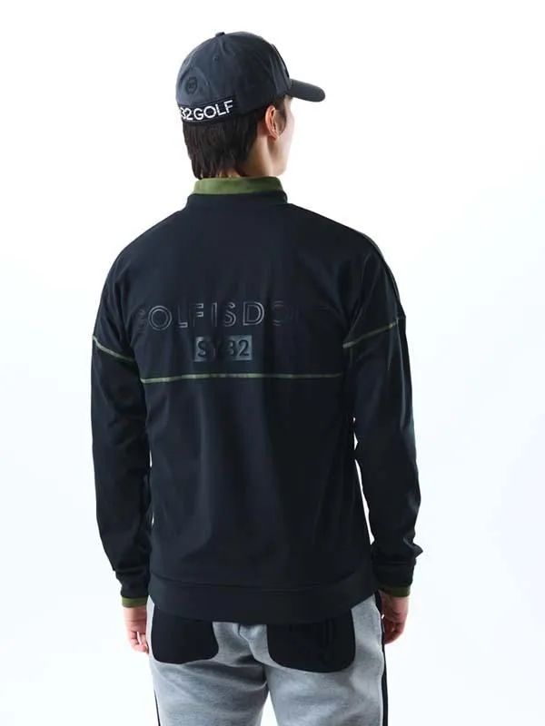 ULTRA LIGHT BACK BRUSHED MOCK SWEAT | モックネック | 長袖Tシャツ | ブラック | メンズ | ゴルフウェア