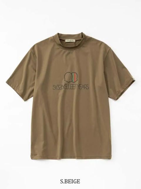 ITALIAN EMBLEM MOCK | モックネック | ベージュ | メンズ | ゴルフウェア