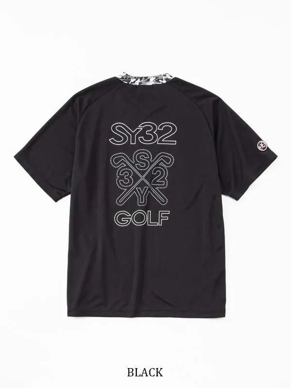 GRAPHIC POINT MOCK | モックネック | ブラック | メンズ | ゴルフウェア