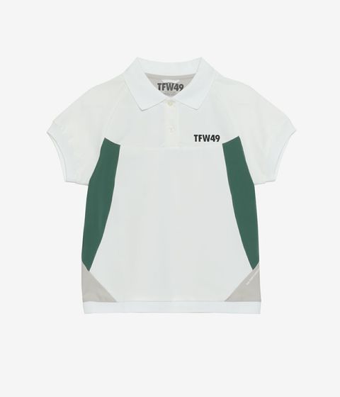 ATHLETE POLO | ポロシャツ | ホワイト×ライトグレー | レディース | ゴルフウェア