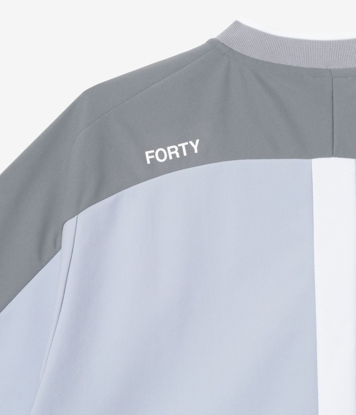 SIDE MESH COLLARLESS POLO | ポロシャツ | ブルーグレー×チャコール | メンズ | ゴルフウェア