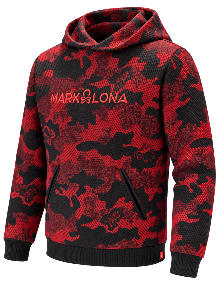 Mercury Camo Jacquard Knit Hoodie | セーター | フーディ | レッド | メンズ | ゴルフウェア