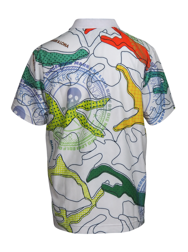 Axon Camo Mesh Performance Polo | ポロシャツ | ホワイト | メンズ | ゴルフウェア