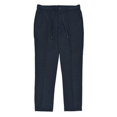へリンボーン ジャガード ジャージ スラックス ストレッチ パンツ テーパード | ネイビー | メンズ
