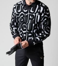 BIG FULL LOGO V-NECK | Vネックシャツ | ブラック | メンズ | ゴルフウェア