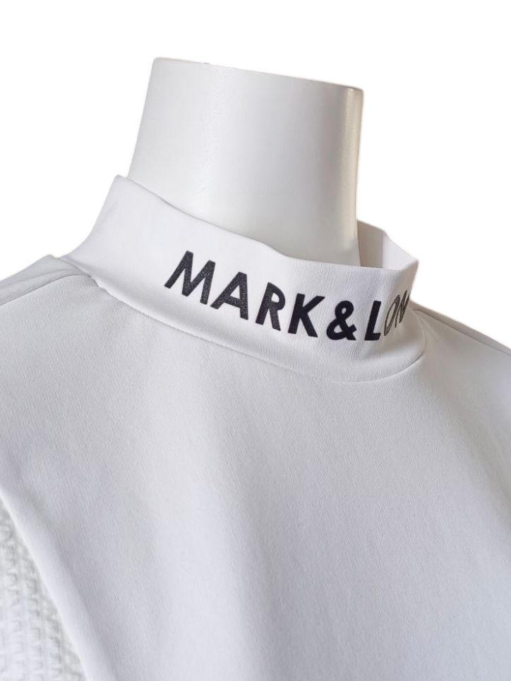 Calde Panel Mock Neck | モックネックシャツ | ホワイト | レディース | ゴルフウェア |