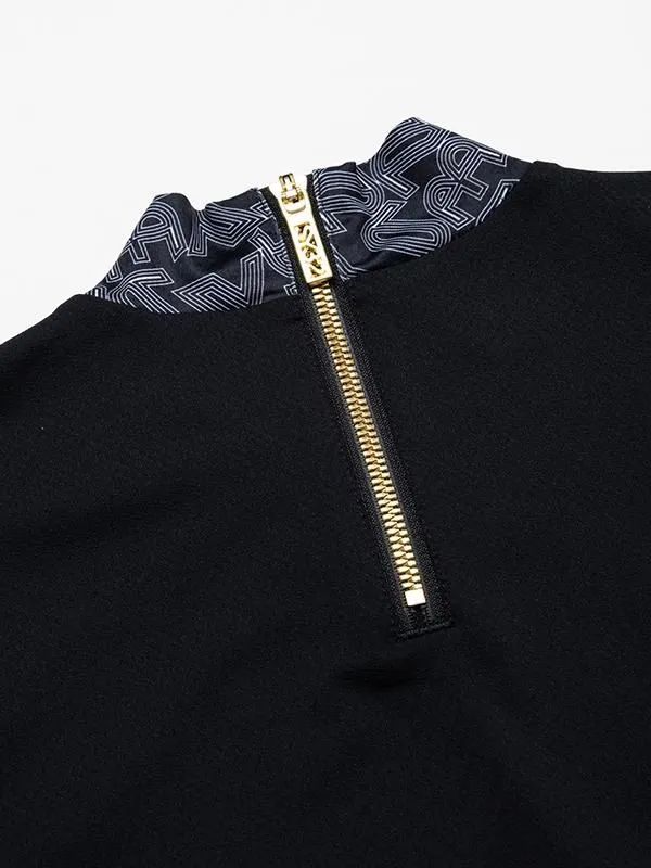 LIGHT STRETCH GRAPHIC MOCK | モックネックシャツ | ブラック | レディース | ゴルフウェア