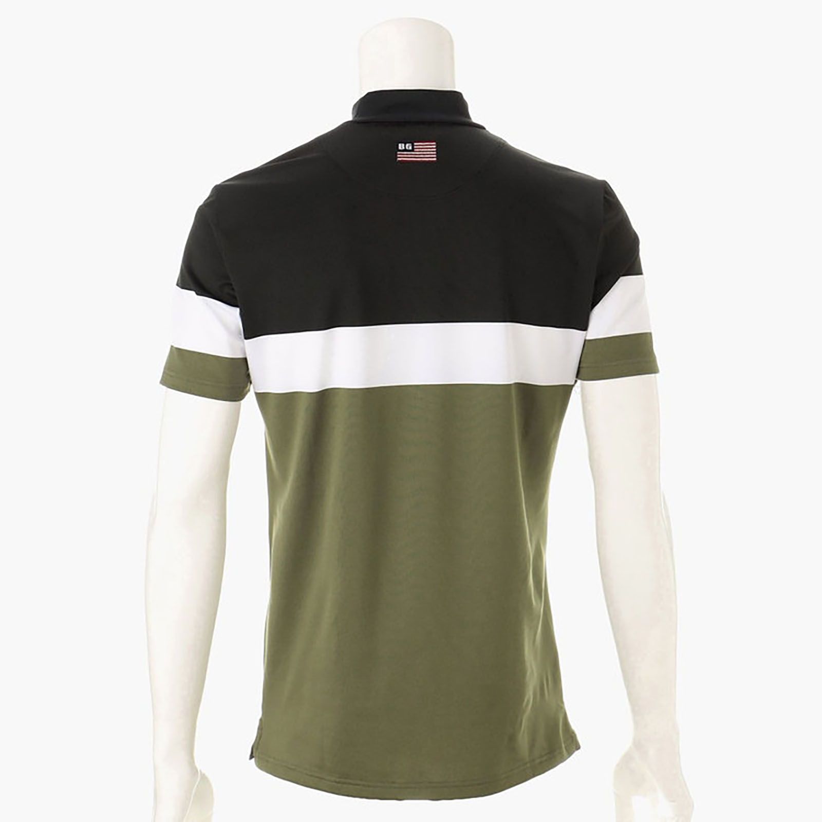 MENS PANEL STRIPE HIGH NECK | モックネック | ブラック | メンズ | ゴルフウェア