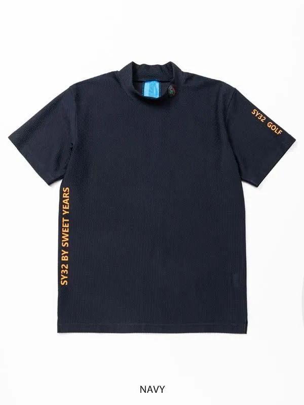 3D-FACE BACK NEON MOCK | Tシャツ | ネイビー | メンズ | ゴルフウェア