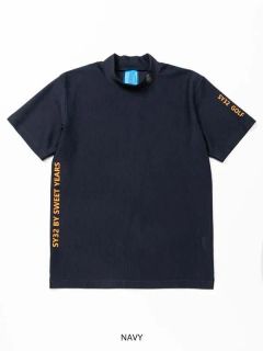 3D-FACE BACK NEON MOCK | Tシャツ | ネイビー | メンズ | ゴルフウェア