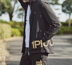 ランニングパーカー | ジップアップブルゾン | ブラック✕ゴールド | メンズ