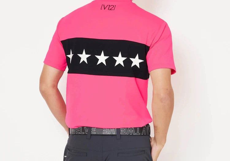 新品未使用　V12 モックネックシャツ　FIVE STAR MOCK ゴルフ V12 - FIVE STAR MOCK | 半袖モックネック | Tシャツ