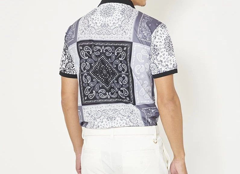 【ポイント10倍】BANDANA POLO GRAY | ポロシャツ | グレー | メンズ | ゴルフウェア