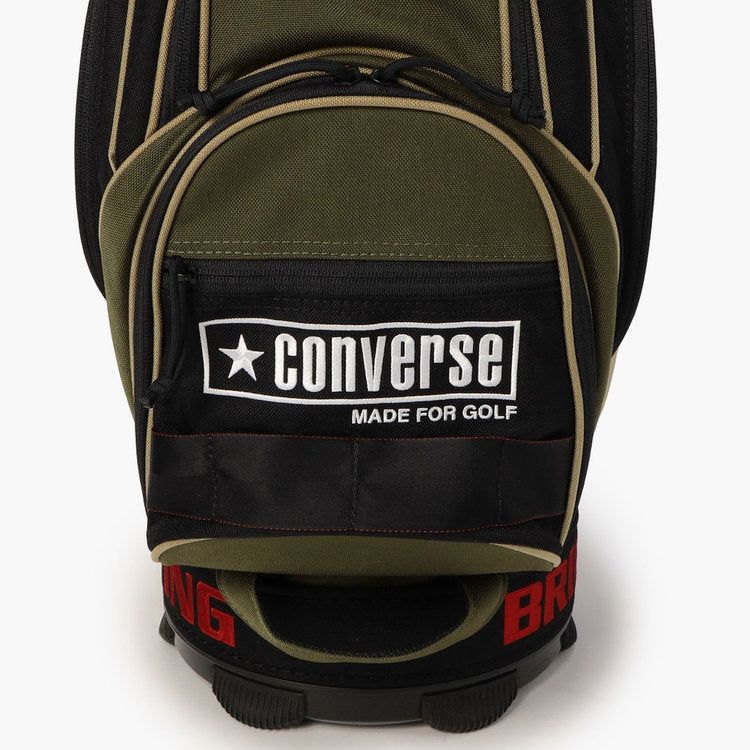 【コンバース コラボ商品】 CR-5 #02 CONVERSE | キャディバッグ ゴルフギア | カーキ ベージュ ブラック