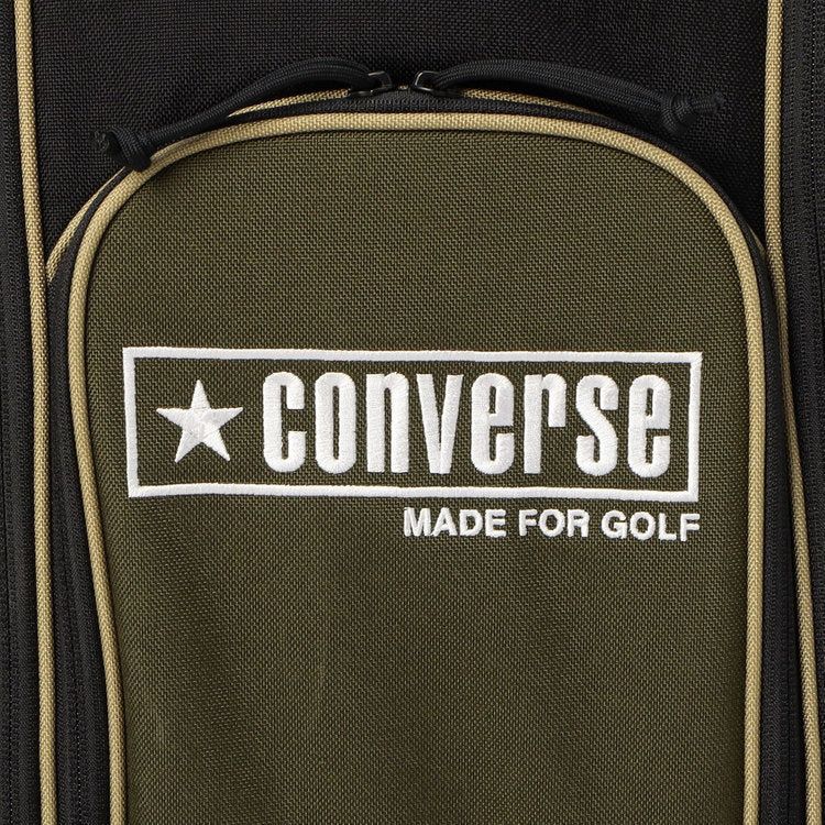 【コンバース コラボ商品】 CR-5 #02 CONVERSE | キャディバッグ ゴルフギア | カーキ ベージュ ブラック