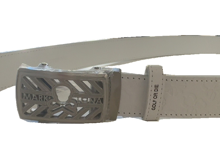 Insignia Emblem Leather Belt | ベルト | ホワイト | メンズ | ゴルフ