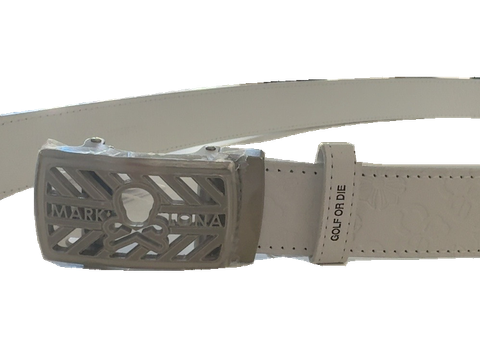 Insignia Emblem Leather Belt | ベルト | ホワイト | メンズ | ゴルフ