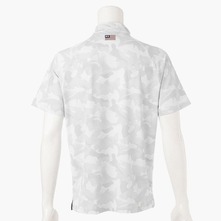 MENS CAMOUFLAGE MOCK NECK RELAXED FIT | モックネックTシャツ | ホワイト | メンズ | ゴルフウェア