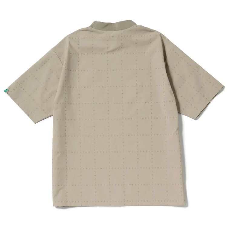 TYPO GRID MOCK | モックネックシャツ | ベージュ | メンズ | ゴルフウェア