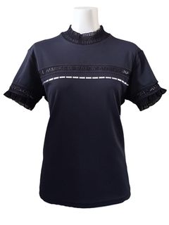 Trans Camo Shirring Mock | モックネックシャツ | ブラック | レディース | ゴルフウェア