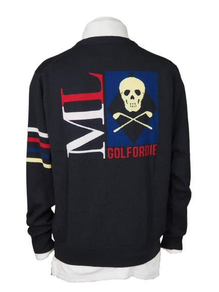 Quadro Silky Wool Cardigan | カーディガン | チャコール | メンズ | ゴルフウェア