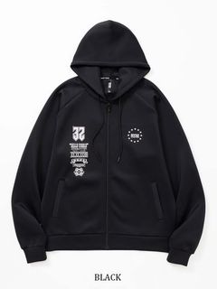 DOUBLE KNIT MULTI LOGO ZIP HOODIE | パーカー | ブラック | メンズ | ゴルフウェア