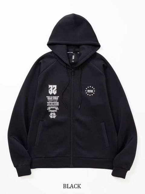 DOUBLE KNIT MULTI LOGO ZIP HOODIE | パーカー | ブラック | メンズ | ゴルフウェア