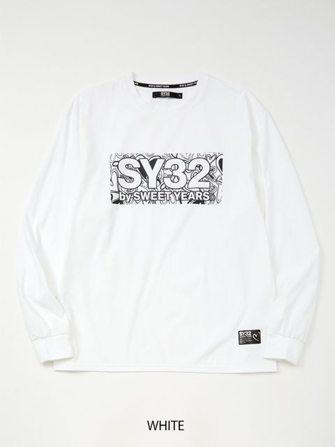HEART PATTERN BOX LOGO L/S TEE | Tシャツ | ホワイト | メンズ | ゴルフウェア
