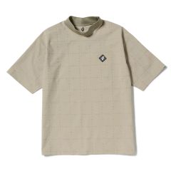 TYPO GRID MOCK | モックネックシャツ | ベージュ | メンズ | ゴルフウェア