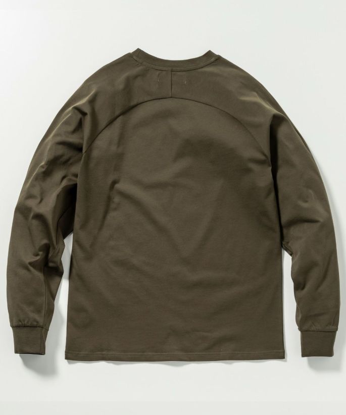 バーチカルエンブロイディーロングTシャツ | Tシャツ | カーキ | メンズ