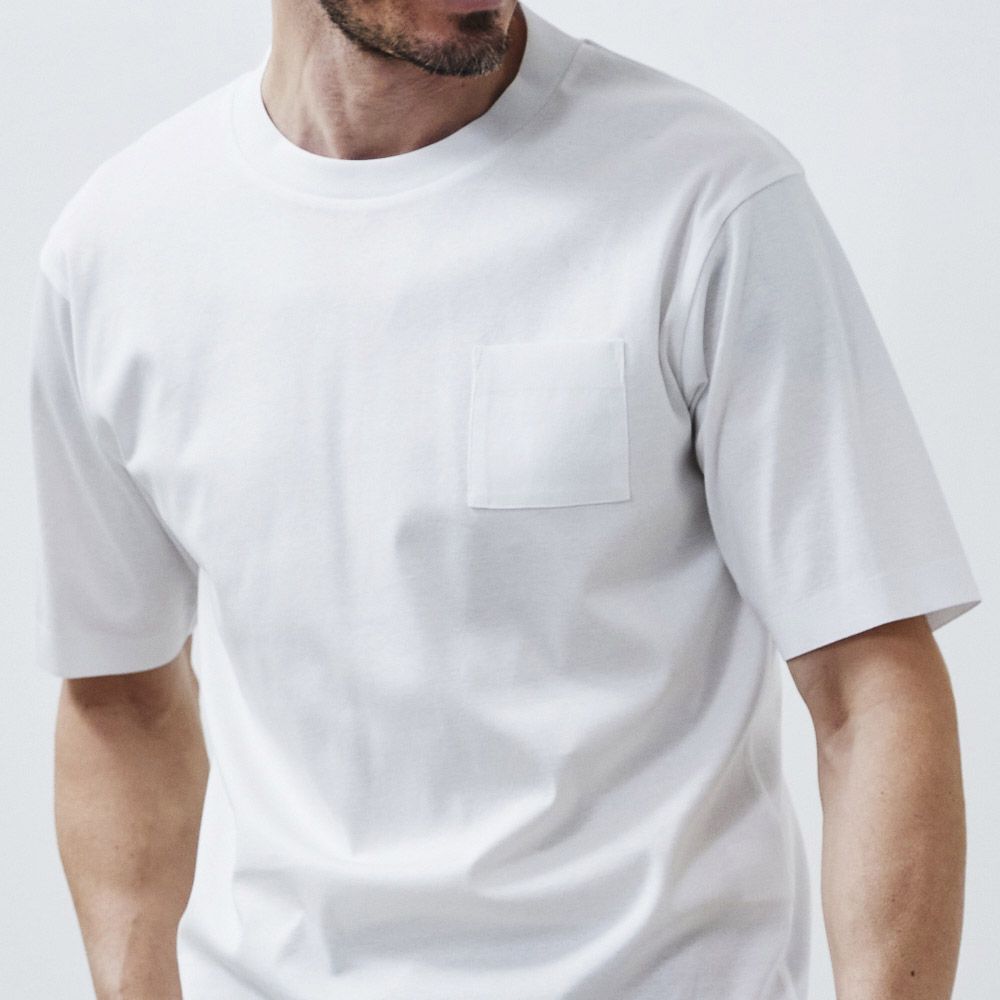 リブスタートシルケットクルーネックTシャツ | ホワイト | メンズ
