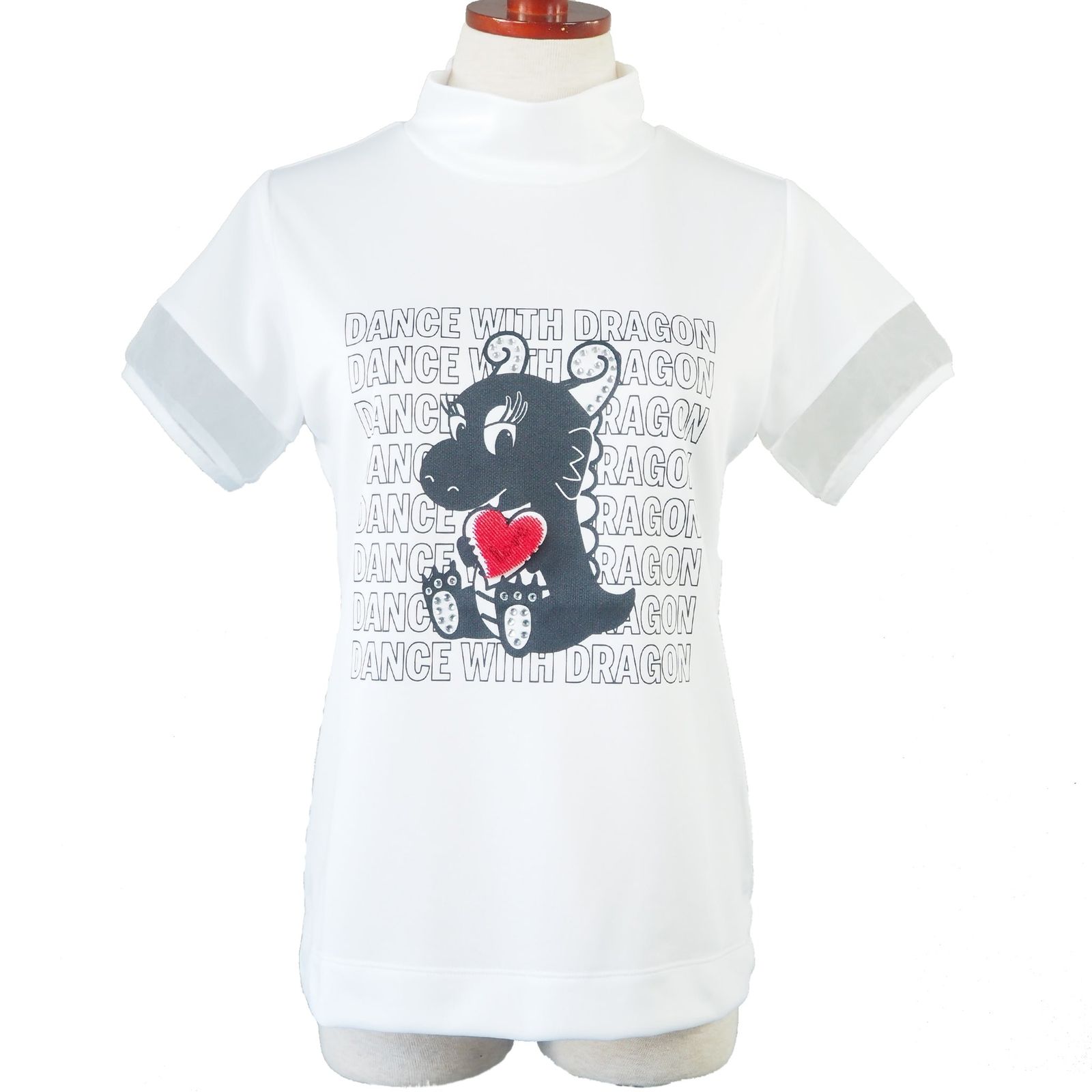 DANCE WITH DRAGON DDFlowerちびドラモックネックTシャツ Dance With Dragon - チビドラ 半袖 ハイネック | モックネック