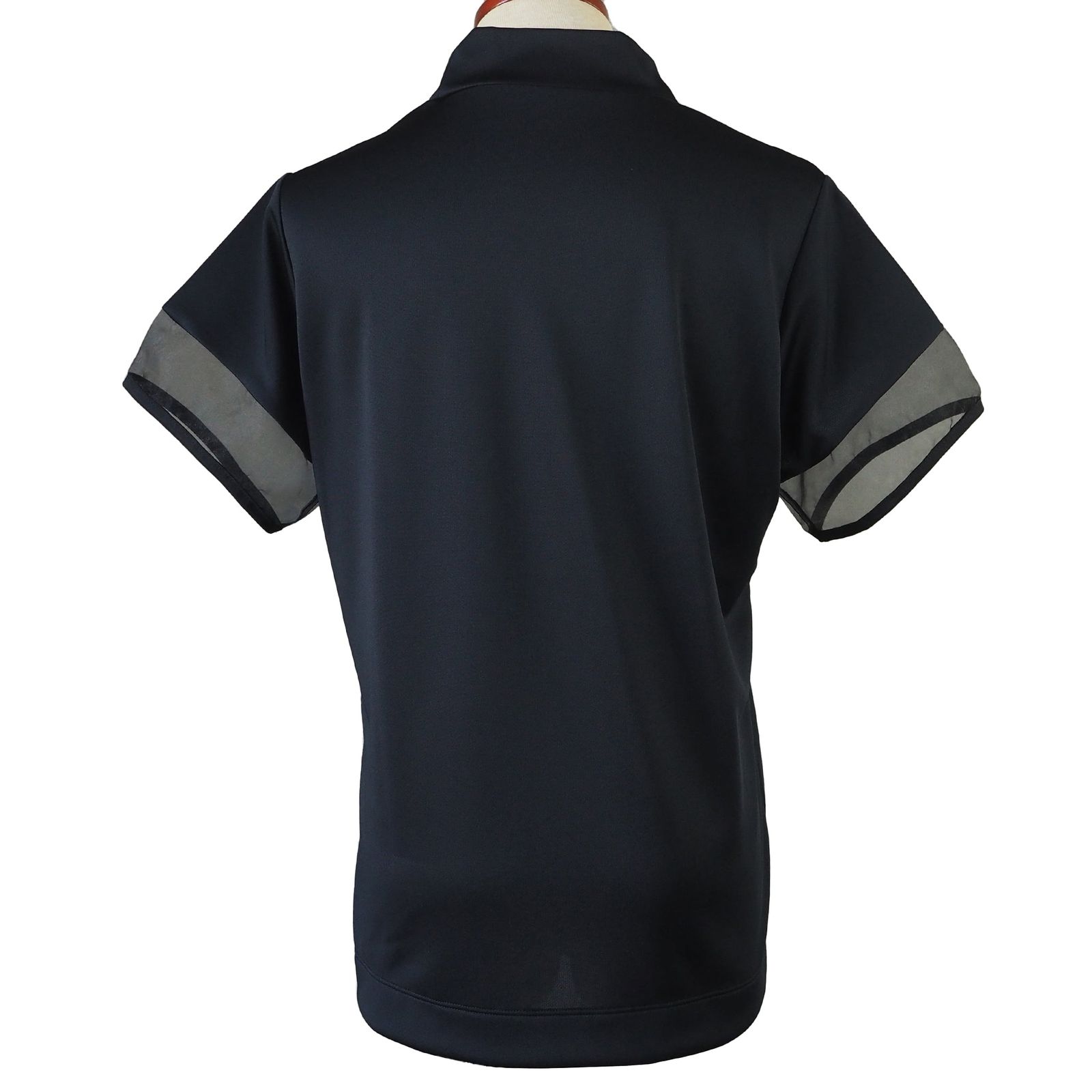 チビドラ 半袖 ハイネック | モックネック Tシャツ | レディース ゴルフウェア | BLACK ブラック (019)